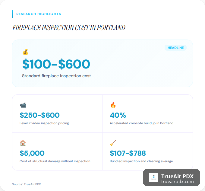 Key facts about fireplace inspection cost in Portland