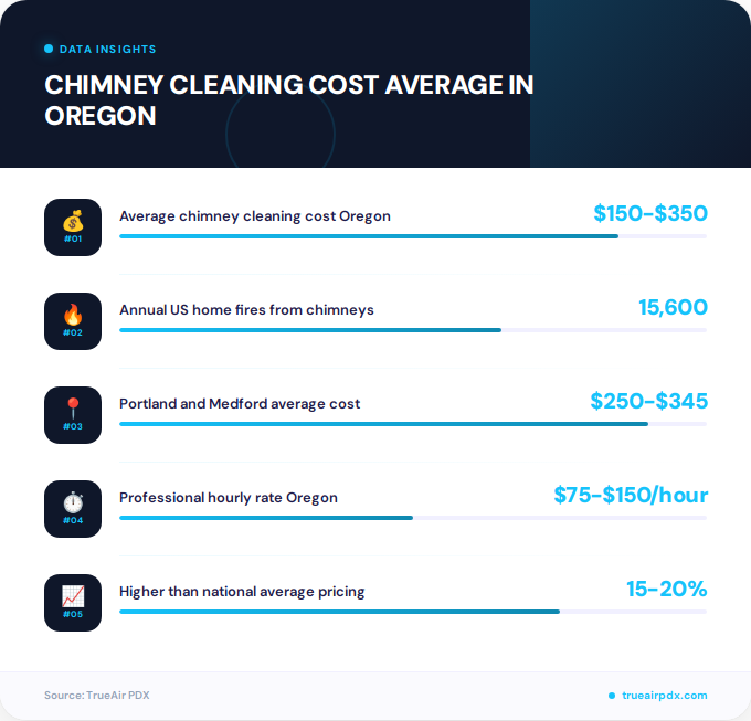 Key facts about chimney cleaning cost average in Oregon