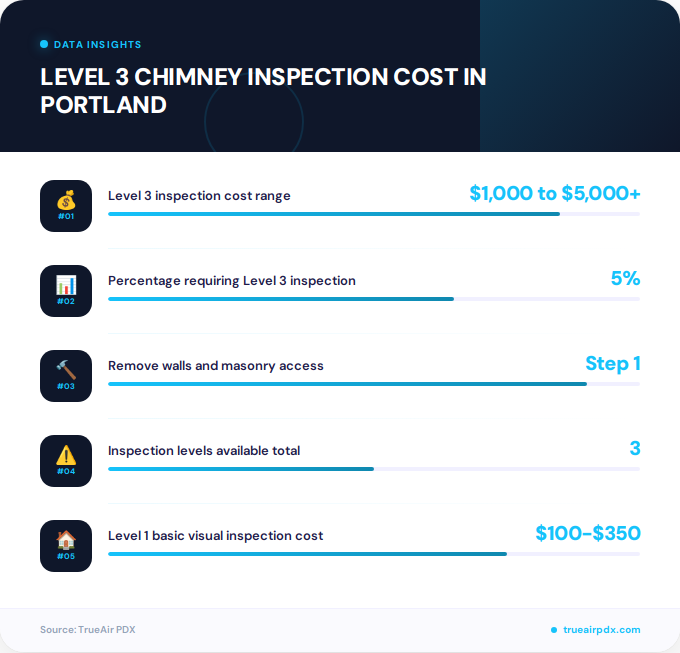 Key facts about level 3 chimney inspection cost in Portland